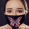 ITH Face Mask USA flag butterfly Free - 3 sizes