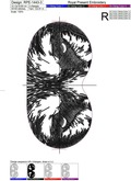 ITH Machine Embroidery Design Sleep Mask Wolf - 3 sizes