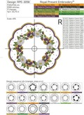 ITH Pansies and daisies placemat machine embroidery design - 6 sizes
