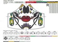 ITH Sugar Skull Face Mask with earrings Machine Embroidery design - 3 sizes