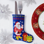 ITH Christmas Stocking with Santa Embroidery Design – 3 Sizes