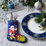 ITH Christmas Stocking with Santa Embroidery Design – 3 Sizes