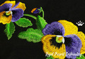 In The Hoop Face Mask Pansies Free Machine Embroidery design - 4 sizes