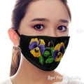 In The Hoop Face Mask Pansies Free Machine Embroidery design - 4 sizes
