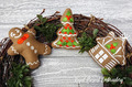 Christmas Gingerbread Cookies In The Hoop Machine Embroidery Designs - 3 in 1