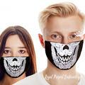 In The Hoop Skull Face Mask Free Machine Embroidery design - 4 sizes