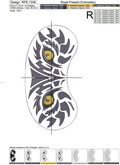 In the hoop Machine Embroidery Design Sleep Mask Predator