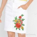 Indian flowers Machine Embroidery Design - 2 sizes
