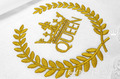 Inscription Queen with a Crown in a Wreath Machine Embroidery Design - 2 sizes