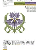 Iris FREE Cross-stitch Machine Embroidery Design