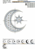 Islamic Symbol Machine Embroidery Design - 3 sizes