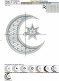 Islamic Symbol Machine Embroidery Design - 3 sizes