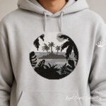 Free island landscape cross stitch machine embroidery design