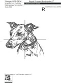 Italian Greyhound Outline - 6 Sizes