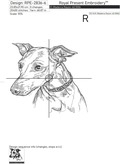 Italian Greyhound Outline - 6 Sizes