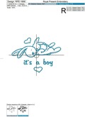 It's a Boy Machine Embroidery Design