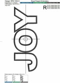 JOY Inscription Applique Machine Embroidery Design