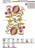 Jacobean Pomegranate border - 4 sizes