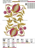 Jacobean Pomegranate border - 4 sizes