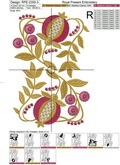Jacobean Pomegranate border - 4 sizes