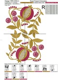Jacobean Pomegranate border - 4 sizes