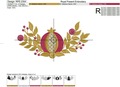 Jacobean Pomegranate border Pattern - 2 sizes