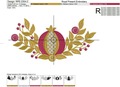 Jacobean Pomegranate border Pattern - 2 sizes