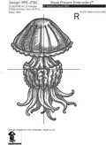 Jellyfish Machine Embroidery Design - 6 sizes