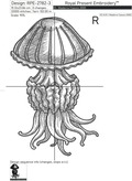 Jellyfish Machine Embroidery Design - 6 sizes
