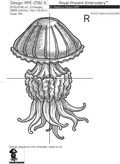 Jellyfish Machine Embroidery Design - 6 sizes