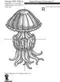 Jellyfish Machine Embroidery Design - 6 sizes