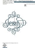 Jesus Inscription Free Machine Embroidery Design - 4 sizes