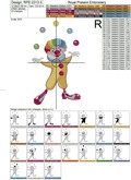 Juggling Clown Machine Embroidery Design - 3 sizes
