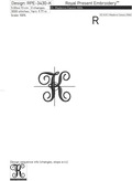 K Monogram Machine Embroidery Design - 2 sizes