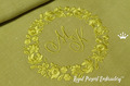 Kalocsai Monogram blank Machine Embroidery Design - 3 sizes