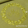 Kalocsai Monogram blank Machine Embroidery Design - 3 sizes