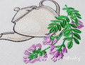 Kettle with Astragalus flowers - 4 sizes