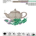 Kettle with Astragalus flowers - 4 sizes