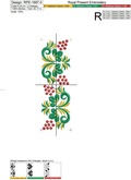 Khokhloma Border Machine Embroidery Design - 4 sizes