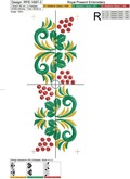 Khokhloma Border Machine Embroidery Design - 4 sizes