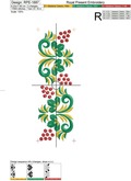 Khokhloma Border Machine Embroidery Design - 4 sizes