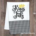 Kings are born in July Inscription Machine Embroidery Design