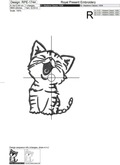 Kitten Machine Embroidery Design - 5 sizes