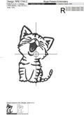 Kitten Machine Embroidery Design - 5 sizes
