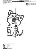Kitten Machine Embroidery Design - 5 sizes