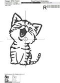 Kitten Machine Embroidery Design - 5 sizes