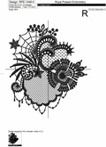 Lace Machine Embroidery Design Halloween - 4 sizes