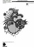 Lace Machine Embroidery Design Halloween - 4 sizes
