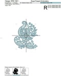 Lace Oriental Border Machine Embroidery Design - 2 sizes