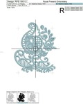 Lace Oriental Border Machine Embroidery Design - 2 sizes